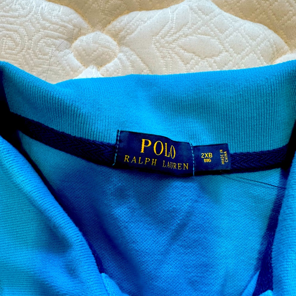 Ralph Lorain polo shirt baby blue new with tag size XXL